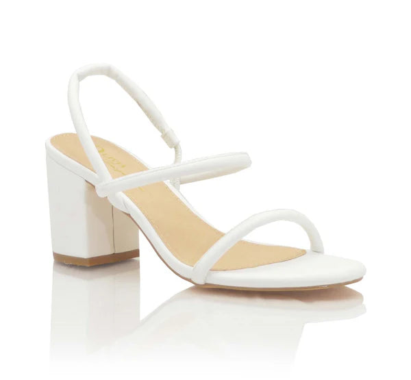 Step Into Summer Heel In White - Mohebina laemeh